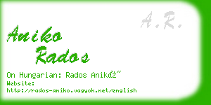 aniko rados business card